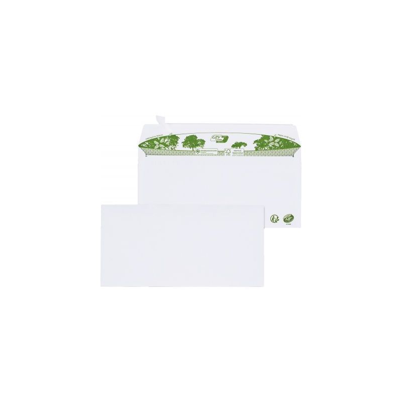Achetez Paquet de 40 enveloppes extra-blanches 110x220mm 80g bande siliconée 32121 GPV pas cher sur..