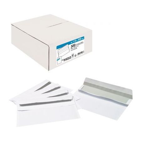 Achetez Boîte de 500 enveloppes blanches DL 110x220 80g/m² autocollantes pas cher sur Ma Rentrée ..