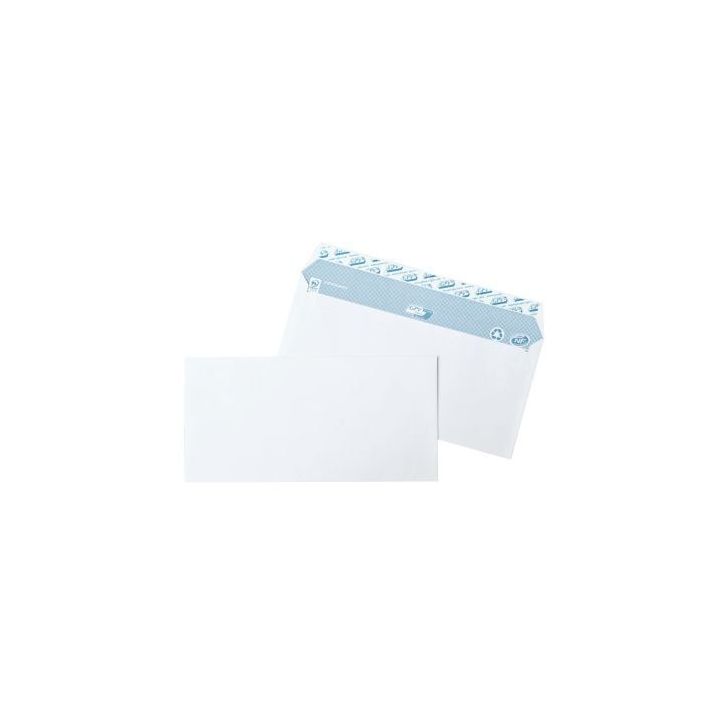 Boîte de 500 Enveloppes blanches DL 110x220 90g/m² bande de protection 2886 EVERYDAY GPV