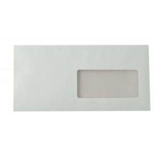 Achetez Boîte de 500 enveloppes blanches DL 110x220 90g/m² fenêtre 45x100 bande de protection 119..