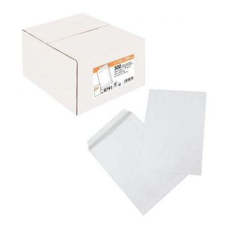Achetez Boite de 500 pochettes blanches 162x229mm 90g bande siliconée 9791 LA COURONNE pas cher sur..