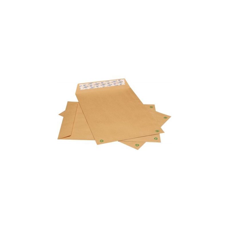 Achetez Boîte de 250 pochettes kraft C4 229x324 90g/m² fenêtre 50x110 bande de protection 10510 p..