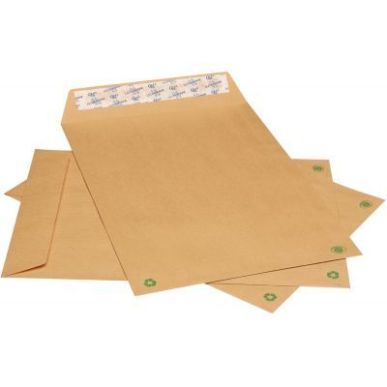 Achetez Boîte de 250 pochettes kraft C4 229x324 90g/m² fenêtre 50x110 bande de protection 10510 p..