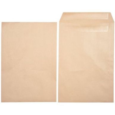 Achetez PERGAMY Boîte de 250 pochettes kraft Brun 90g C4 229x324 mm autocollantes pas cher sur Ma R..
