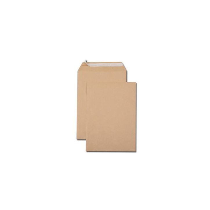 Boîte de 250 pochettes kraft C4 229x324 90g/m² bande de protection 9751