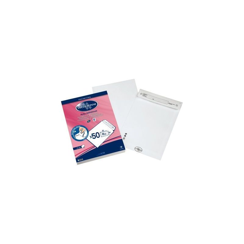 Achetez Paquet de 50 pochettes vélin blanc C4 229x324 90g/m² bande de protection 23052 LA COURONNE.. Achetez Paquet de 50 pochettes vélin blanc C4 229x324 90g/m² bande de protection 23052 LA COURONNE..