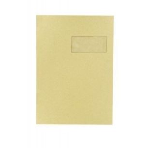 Achetez Carton de 250 pochettes kraft 229x324mm 120g soufflet 30mm bande siliconée fenêtre 50x100m..