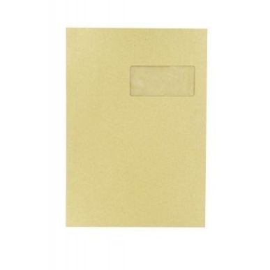 Achetez Carton de 250 pochettes kraft 229x324mm 120g soufflet 30mm bande siliconée fenêtre 50x100m..