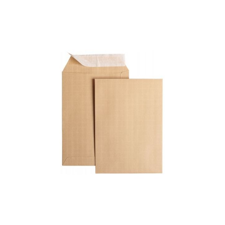 Boîte de 500 pochettes kraft armé 160x229 130g/m² bande de protection 1763 LA COURONNE