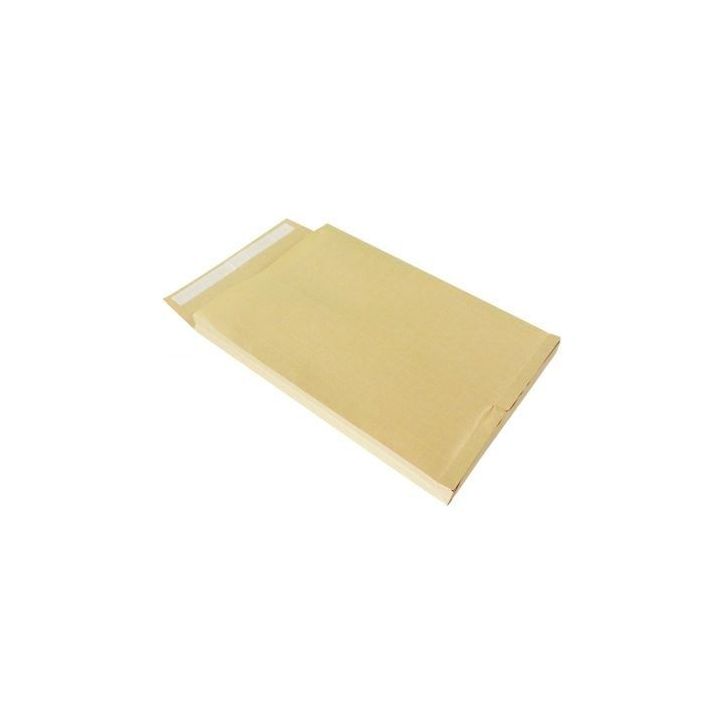 Carton de 125 pochettes kraft armé 260x330mm soufflet 30mm bande siliconée 1799 LA COURONNE