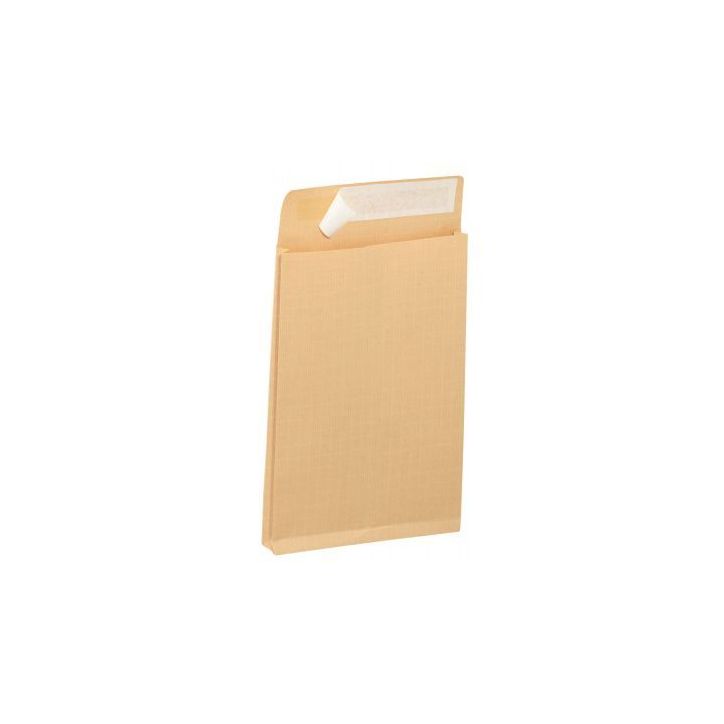 Paquet de 50 pochettes kraft armé brun 3 soufflets 260x330 130g/m² bande de protection 501799 LA COURONNE