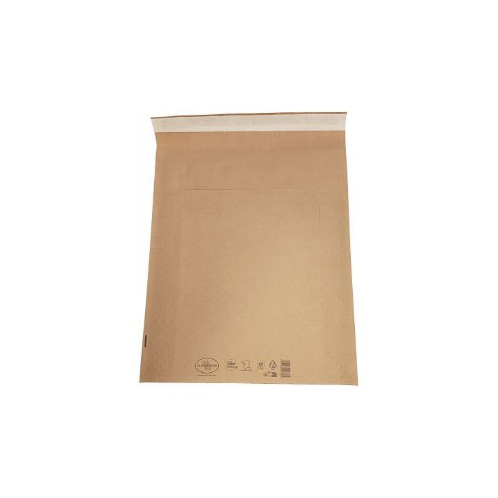 Carton de 50 pochettes bulle air papier 250  x 350 mm avec soufflet 90 mm 838 LA COURONNE
