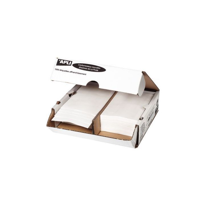 Boîte de 1000 étiquettes d'affranchissement 140x45mm - 2 poses 14020 AGIPA