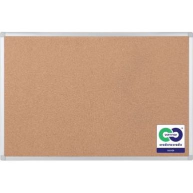 Achetez Tableau liège Earth 150x100cm cadre alu CR151790 BI-OFFICE pas cher sur Ma Rentrée Scolair..