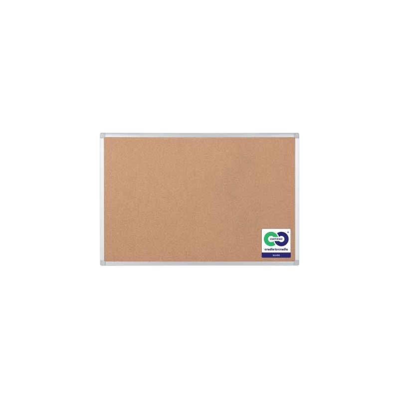 Achetez Tableau liège Earth 120x90cm cadre alu CR051790 BI-OFFICE pas cher sur Ma Rentrée Scolaire