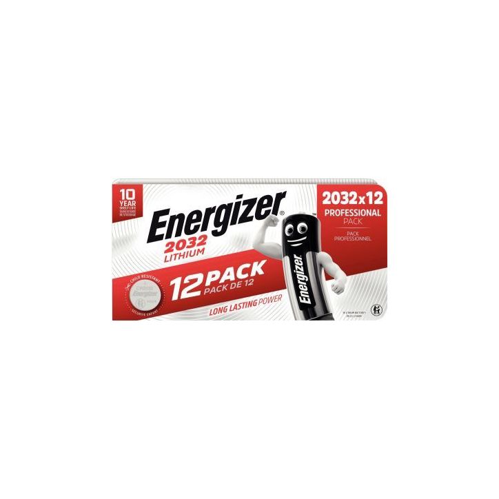 Paquet 12 piles lithium 3V CR2032 7638900441901 ENERGIZER