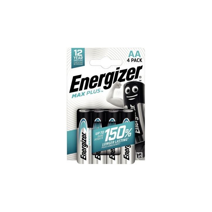 DURACELL Piles alcalines AA Optimum, 1,5 V LR06 MX1500, lot de 4 piles