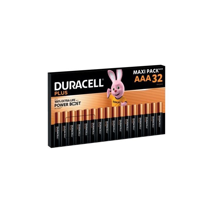 Boite 32 piles 1.5V PLUS POWERBOOST AAA / LR03 / MN2400 5000394177277 DURACELL