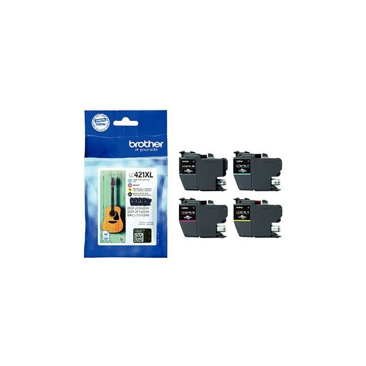 Lot de 4 cartouches encre Brother LC421XLVALBP noir cyan magenta et jaune à la marque Guitare LC421XLVAL BROT(...)