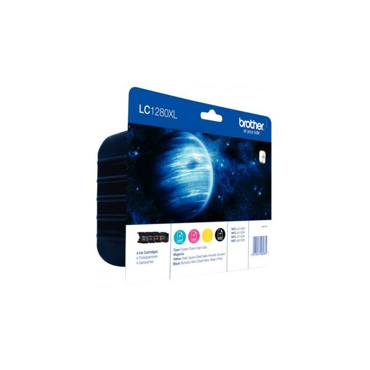 Multipack 4 cartouches d'encre à la marque Brother LC1280XLVALBP couleurs haute capacité Neptune LC1280XLVAL(...)