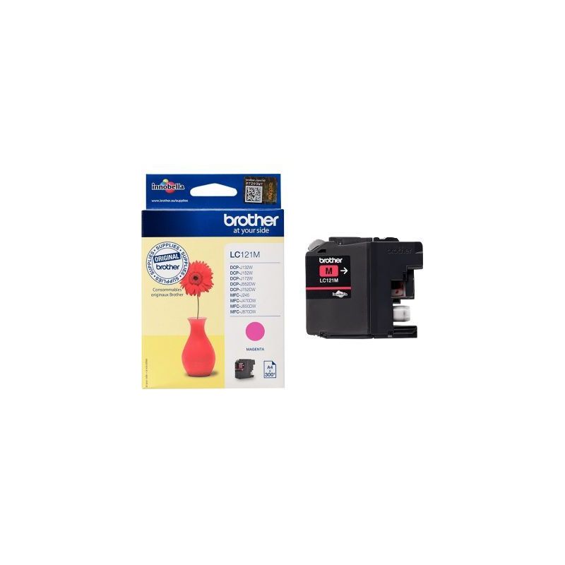 Achetez Cartouche jet d'encre à la marque Brother LC121 magenta Marguerite rouge BRSPILC121M BROTHE..