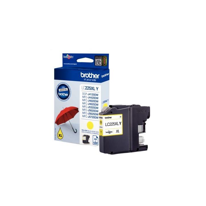 Cartouche jet d'encre à la marque Brother LC225 jaune haute capacité Parapluie LC225XLY BROTHER