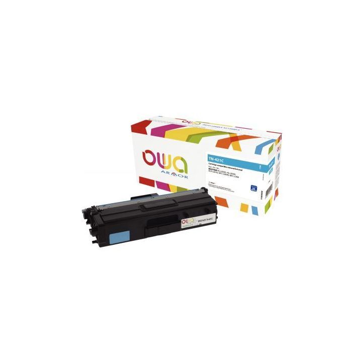 Toner laser compatible à la marque Brother TN421C cyan K18058OW OWA