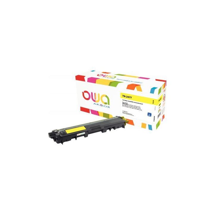 OWA toner laser jaune haute capacité remanufacturé compatible Brother TN247Y K18604OW OWA ARMOR