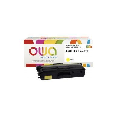 Achetez OWA cartouche laser jaune haute capacité remanufacturée compatible Brother TN423Y K18064OW..