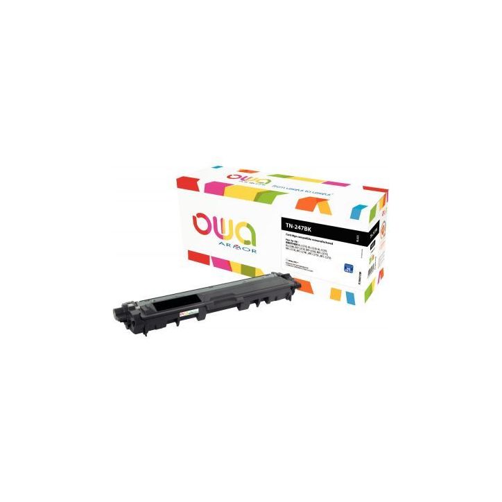 OWA toner laser noir haute capacité remanufacturé compatible Brother TN247BK K18601OW OWA ARMOR