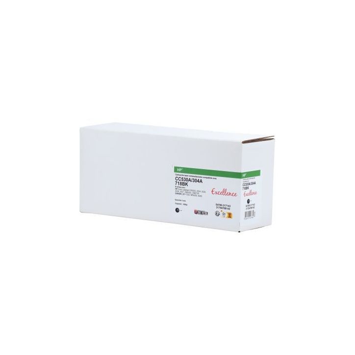 Excellence cartouche laser noire compatible Canon 718 et HP 304A (CC530A) K15132E7 EXCELLENCE