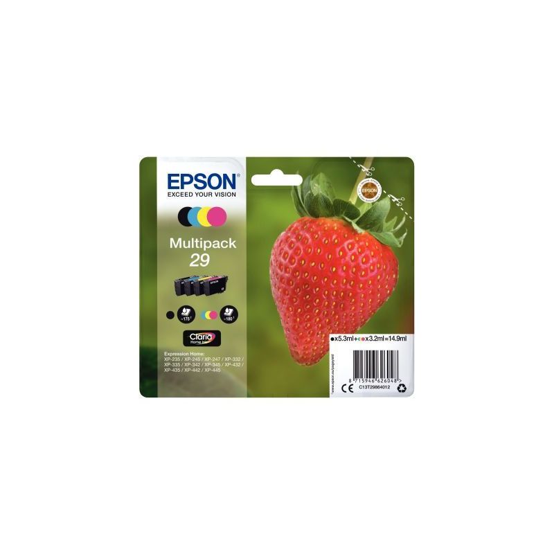 Achetez EPSON Multipack Jet d'encre fraise C13T29864012 pas cher sur Ma Rentrée Scolaire