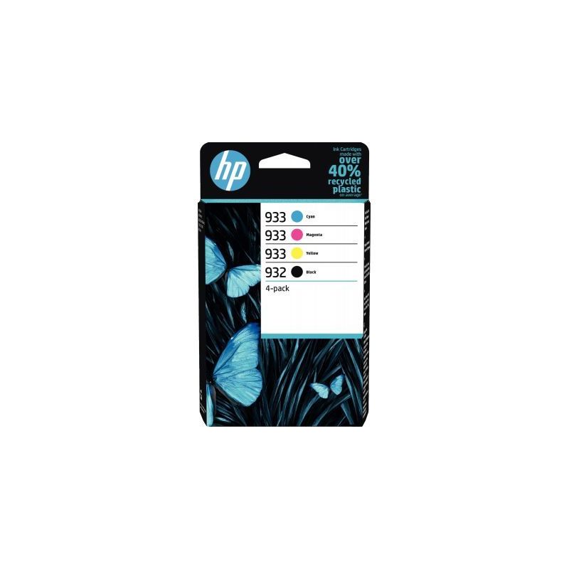Achetez Lot de 4 cartouches jet d'encre à la marque HP 6ZC71AE noir cyan magenta et jaune 932 / 933..