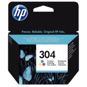 Achetez HP 304 Cartouche d'Encre Trois Couleurs Authentique (N9K05AE) pas cher sur Ma Rentrée Scola..