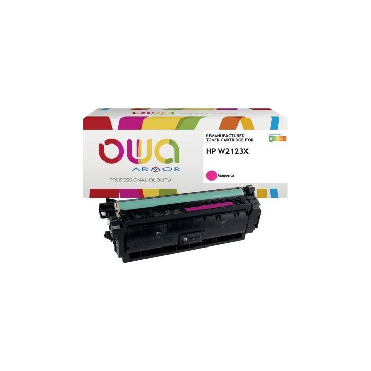 OWA toner laser remanufacturé magenta haute capacité compatible HP 212X (W2123X) 212X K18949OW OWA ARMOR