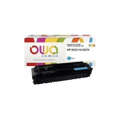 Achetez OWA cartouche laser cyan Haute capacité remanufacturée compatible HP 207X (W2211X) 207X K1..