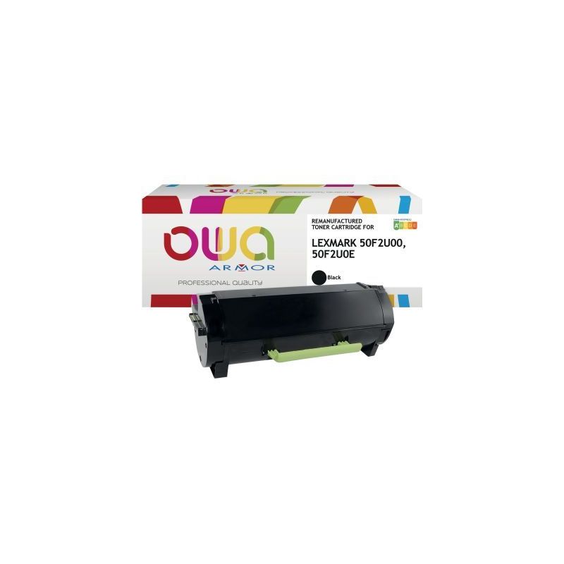 Achetez OWA toner laser noir remanufacturé compatible Lexmark 50F2U00 502U K15639OW OWA ARMOR pas c.. Achetez OWA toner laser noir remanufacturé compatible Lexmark 50F2U00 502U K15639OW OWA ARMOR pas c..
