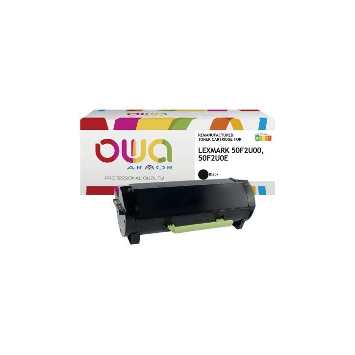 OWA toner laser noir remanufacturé compatible Lexmark 50F2U00 502U K15639OW OWA ARMOR