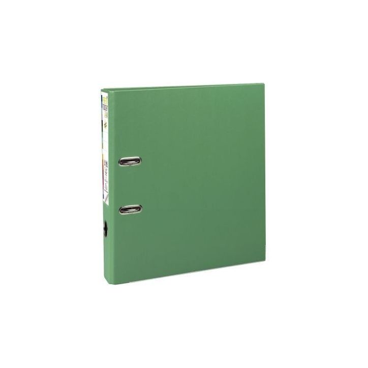 Classeur à  levier en plastique PREM'TOUCH format A4 maxi dos 5 cm vert moyen 53143E EXACOMPTA