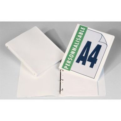 Achetez Classeur personnalisable en polypropylène format A4, dos 20 mm, blanc 1400101 pas cher sur ..