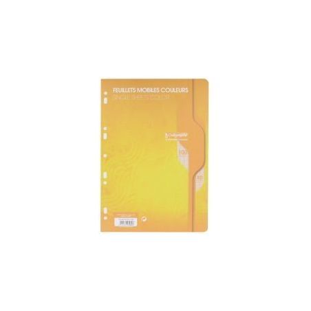 Achetez Sachet de 50 feuillets mobiles (100 pages) format 21x29,7cm séyès 80g coloris jaune 7964C ..