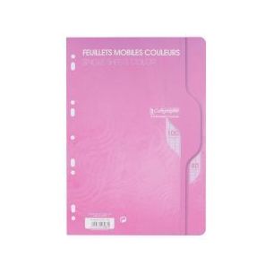 Achetez Sachet de 50 feuillets mobiles (100 pages) format 21x29,7cm séyès 80g coloris rose 7963C p..