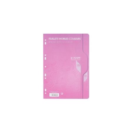 Achetez Sachet de 50 feuillets mobiles (100 pages) format 21x29,7cm séyès 80g coloris rose 7963C p..