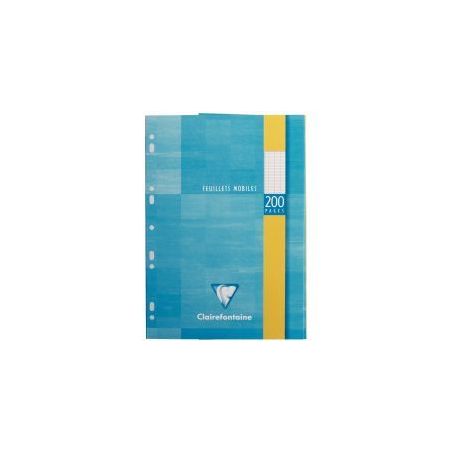 Achetez Etui 100 feuillets mobiles, 200 pages, 21x29,7 cm, seyes, blanc 1751C CLAIREFONTAINE pas che..