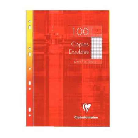 Achetez Etui de 100 copies doubles perforées 21x29,7 cm, seyes, blanc 4791C CLAIREFONTAINE pas cher..