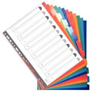 Achetez Jeu de 12 intercalaires carte forte réutilisables 2212E EXACOMPTA pas cher sur Ma Rentrée ..