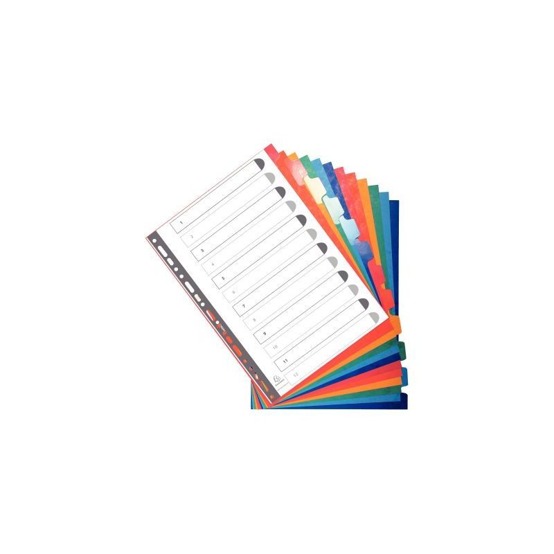 Achetez Jeu de 12 intercalaires carte forte réutilisables 2212E EXACOMPTA pas cher sur Ma Rentrée ..