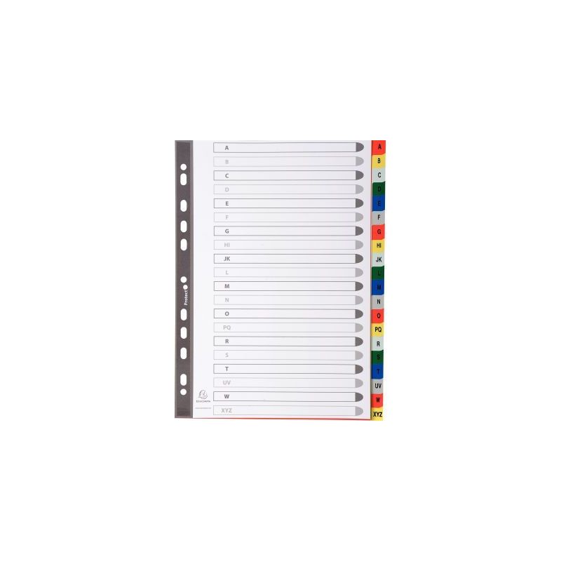 Achetez Jeu de 20 intercalaires alphabétiques en polypropylène coloré, format A4 94E EXACOMPTA pa.. Achetez Jeu de 20 intercalaires alphabétiques en polypropylène coloré, format A4 94E EXACOMPTA pa..