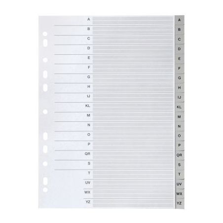 Achetez PERGAMY Jeu 20 intercalaires alphabétiques A-Z polypropylène format A4. Coloris Blanc pas ..