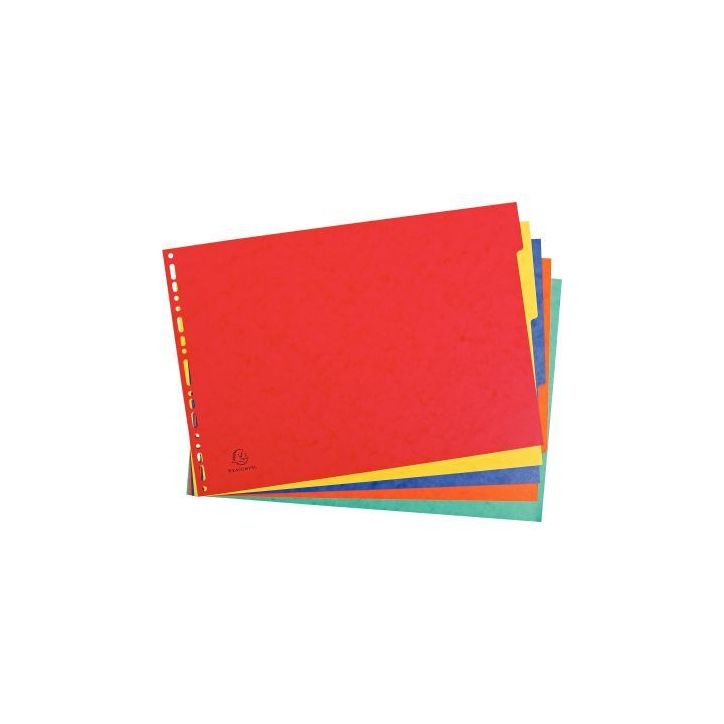 Jeu de 5 intercalaires en carte lustrée 400g, format A3 à l'italienne 2905E EXACOMPTA